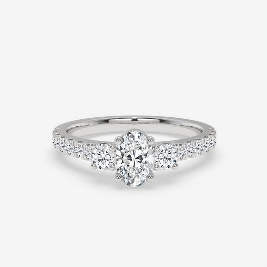 Aurora Oval Trinity Ring