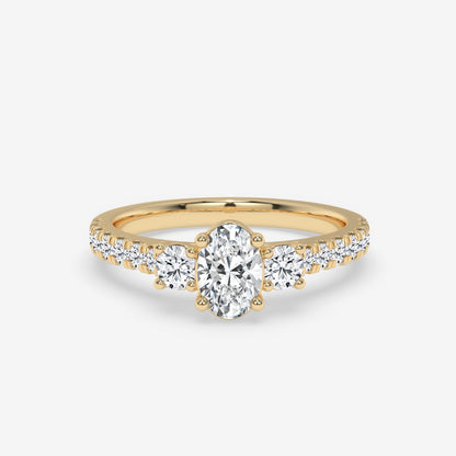 Aurora Oval Trinity Ring