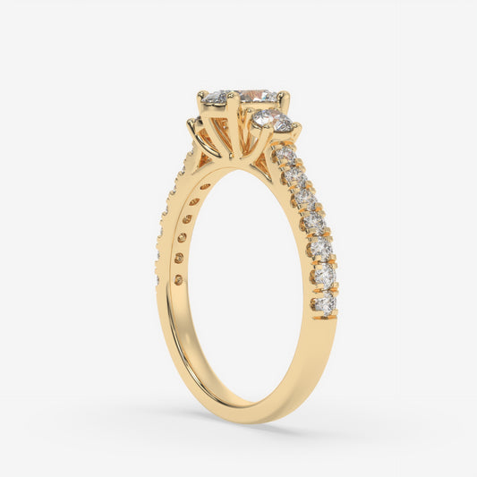Aurora Oval Trinity Ring