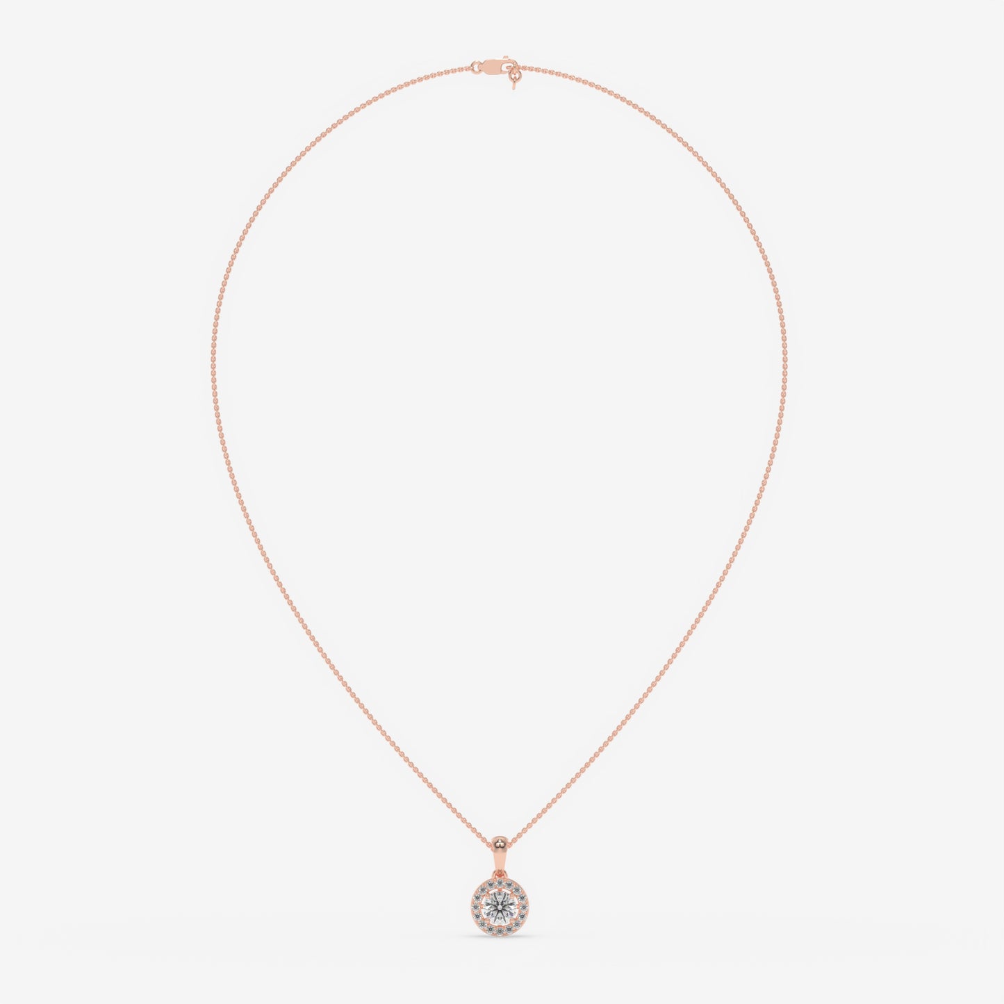 The Celeste Round Halo Pendant