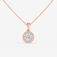 The Celeste Round Halo Pendant