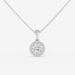 The Celeste Round Halo Pendant