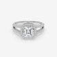 Asscher Halo Split Shank Ring