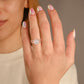 Asscher Halo Split Shank Ring
