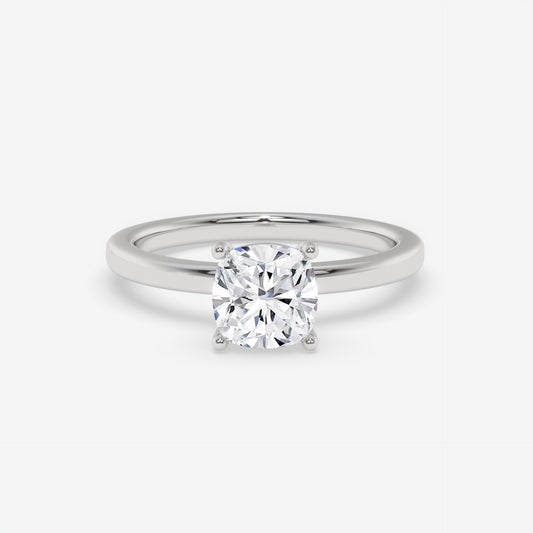 Cushion Spark Solitaire Ring