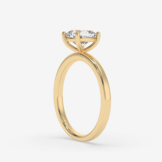 Cushion Spark Solitaire Ring