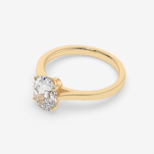 Aurora Oval Solitaire Ring