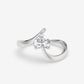 Curved Embrace Heart Ring