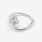 Curved Embrace Heart Ring