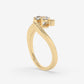 Curved Embrace Heart Ring