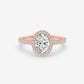 Radiant Oval Halo Pavé Ring