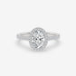 Radiant Oval Halo Pavé Ring