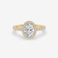 Radiant Oval Halo Pavé Ring