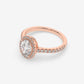 Radiant Oval Halo Pavé Ring