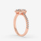 Radiant Oval Halo Pavé Ring