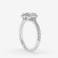 Radiant Oval Halo Pavé Ring
