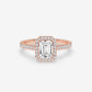 Emerald Cut Halo Engagement Ring