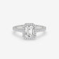 Emerald Cut Halo Engagement Ring