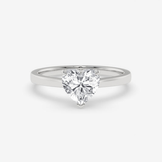 Classic Heart Solitaire Ring