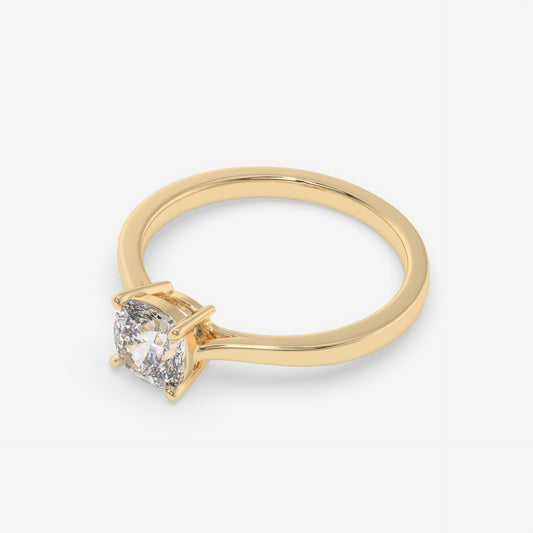 Cushion Solitaire Elegance Ring