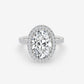Oval Halo Twist Band Ring