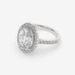 Oval Halo Twist Band Ring