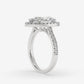 Oval Halo Twist Band Ring