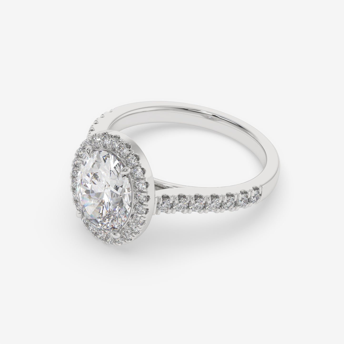 Starlight Halo Oval Ring
