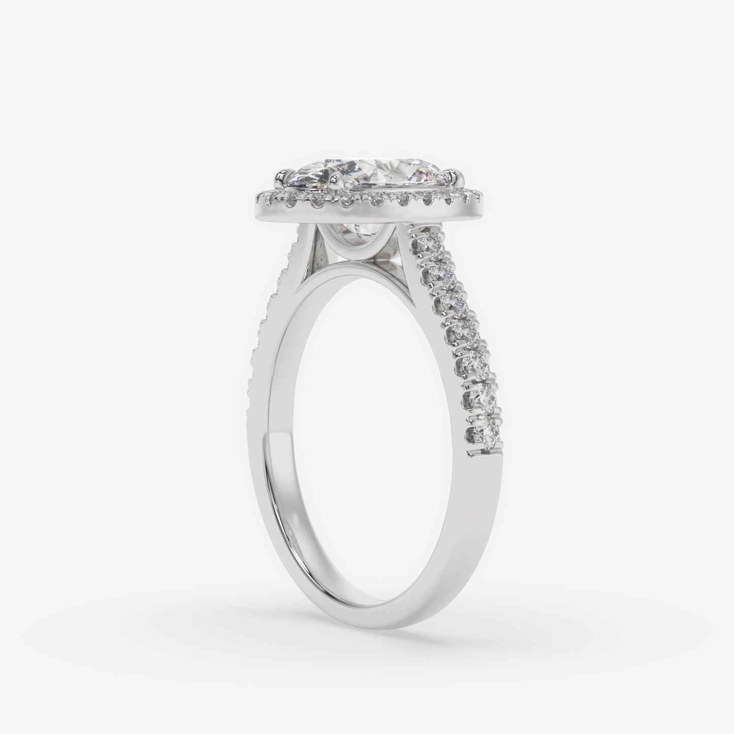 Starlight Halo Oval Ring