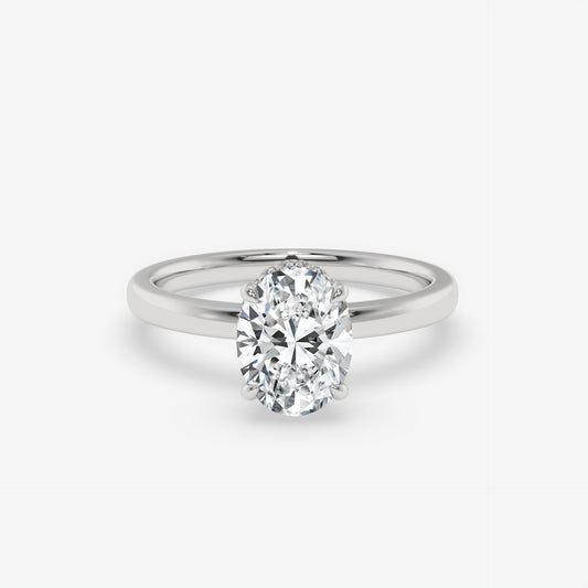 Hidden Halo Oval Elegance Ring