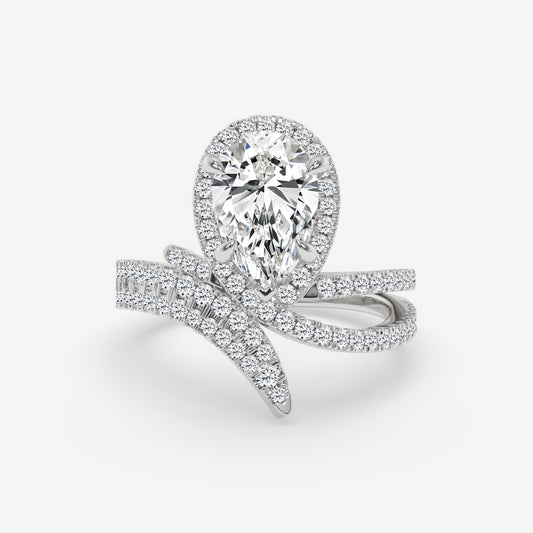 Aurora Twist Pear Ring