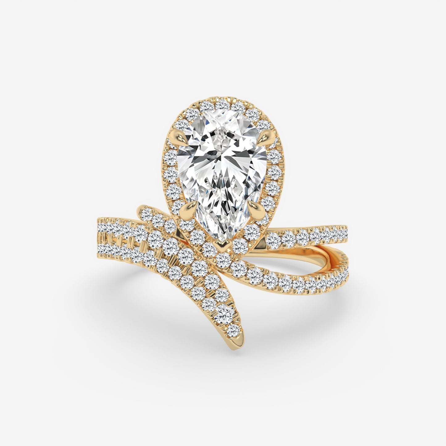 Aurora Twist Pear Ring