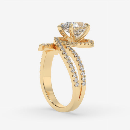 Aurora Twist Pear Ring