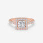 Princess Halo Pavé Ring