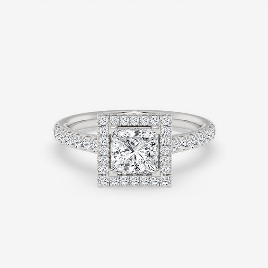Princess Halo Pavé Ring