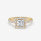 Princess Halo Pavé Ring