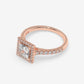 Princess Halo Pavé Ring