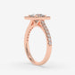 Princess Halo Pavé Ring