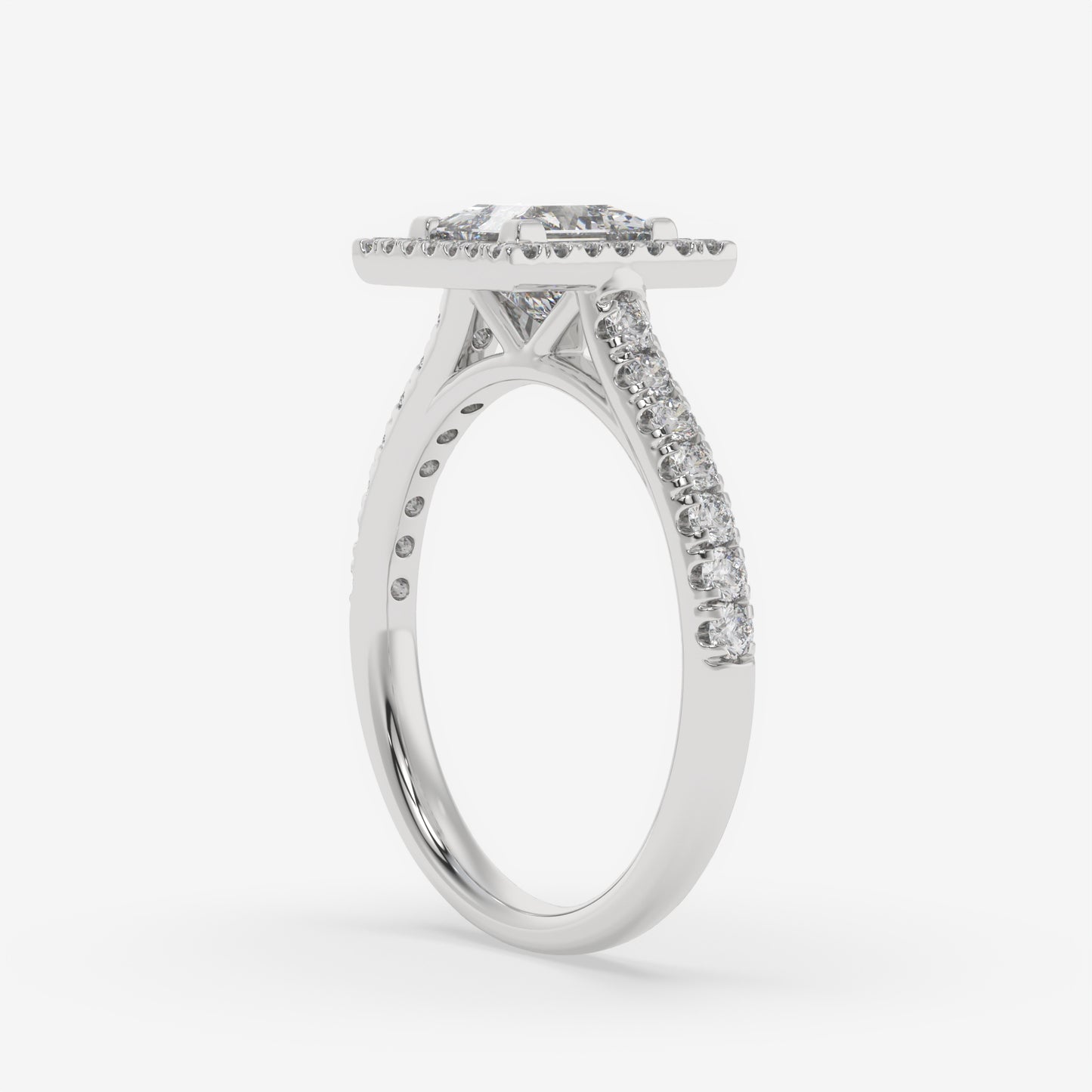 Princess Halo Pavé Ring