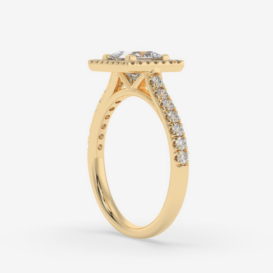 Princess Halo Pavé Ring