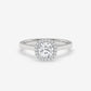 Cushion Cut Halo Solitaire Ring