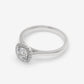 Cushion Cut Halo Solitaire Ring