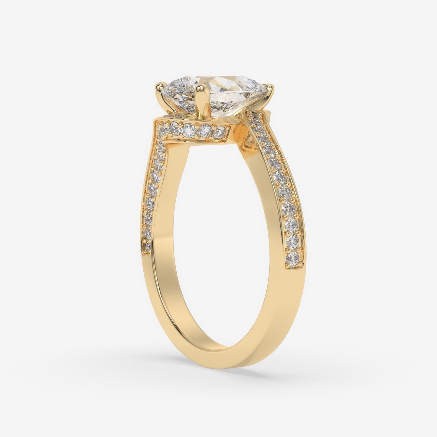 Sovereign Curve Pear Ring