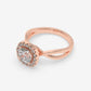 Cushion Cut Halo Diamond Ring with Split Shank