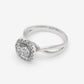 Cushion Cut Halo Diamond Ring with Split Shank