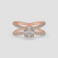 Marquise Cluster Criss-Cross Diamond Ring