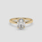 Hidden Halo Oval Elegance Ring