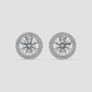 Halo Stud Earrings - Round