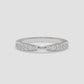 V-Curved Channel-Set Diamond Band - Round