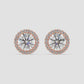 Halo Stud Earrings - Round